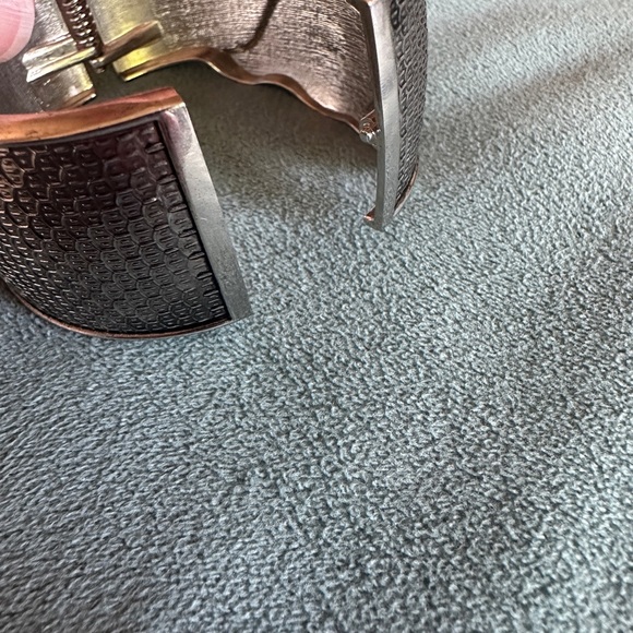 Silver Chunky Cuff Bracelet Owl Park Lane - Picture 4 of 8